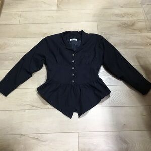 Elegant Navy Peplum Blazer